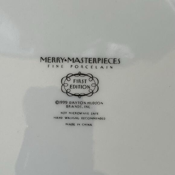Merry Masterpieces Fine Porcelain Plate "Black Tie Optional ” 1999 Dayton Hudson - Picture 3 of 4